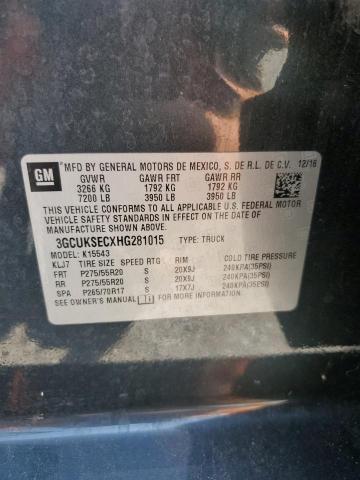 2017 CHEVROLET SILVERADO - 3GCUKSECXHG281015