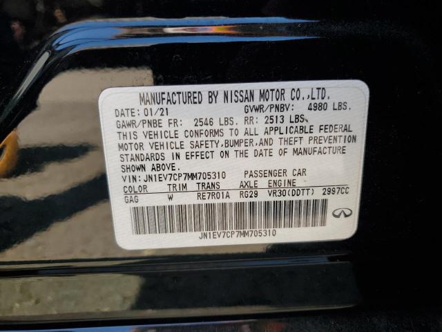 VIN JN1EV7CP7MM705310 2021 Infiniti Q50, Sensory no.12