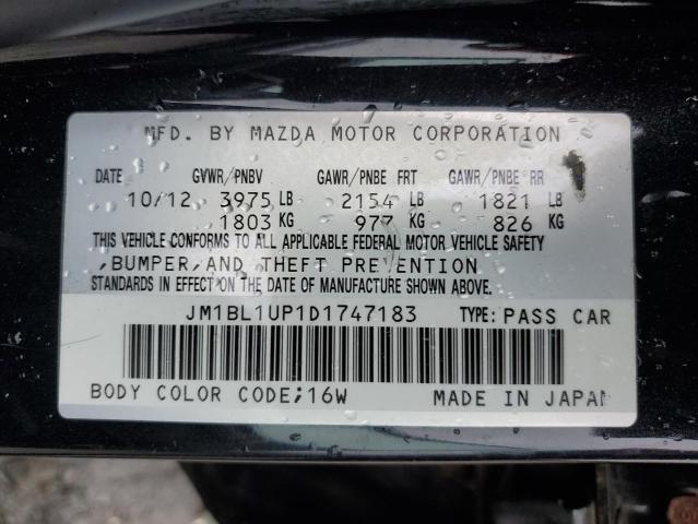 VIN JM1BL1UP1D1747183 2013 Mazda 3, I no.12