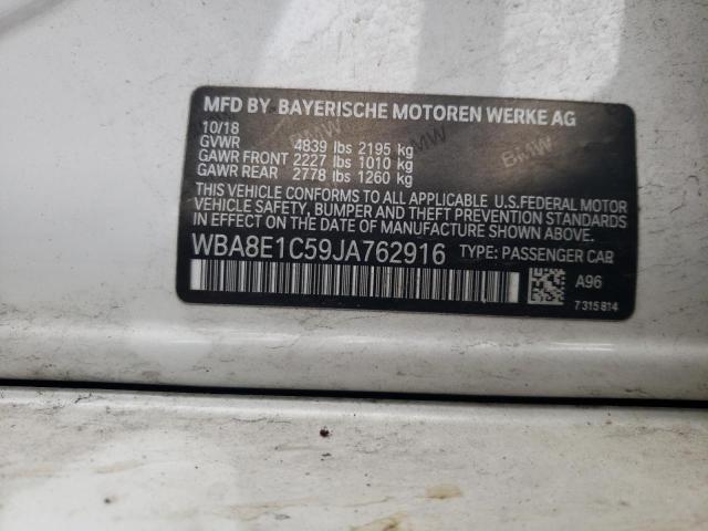 VIN WBA8E1C59JA762916 2018 BMW 3 Series, 330E no.12