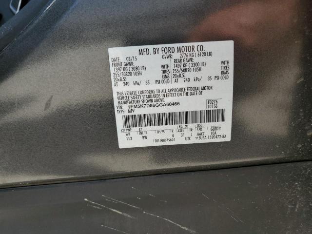 2016 FORD EXPLORER X - 1FM5K7D86GGA60466