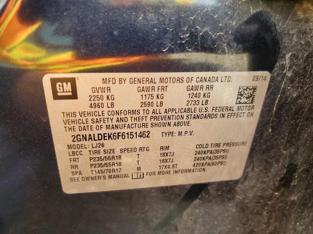 2015 CHEVROLET EQUINOX LT - 2GNALDEK6F6151462