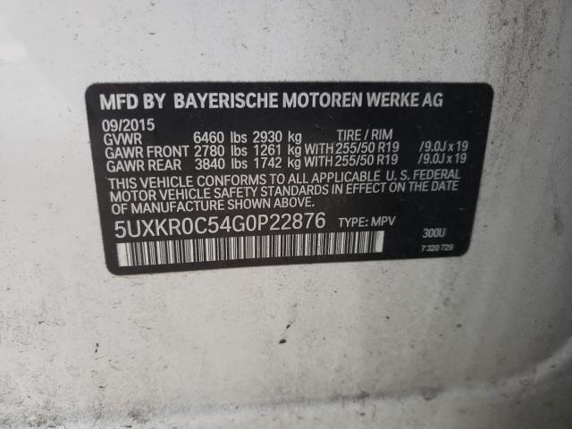 2016 BMW X5 XDRIVE3 - 5UXKR0C54G0P22876