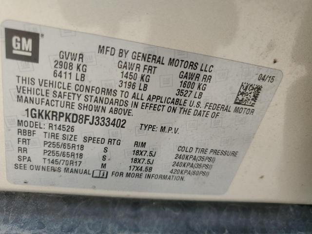 2015 GMC ACADIA SLE - 1GKKRPKD8FJ333402
