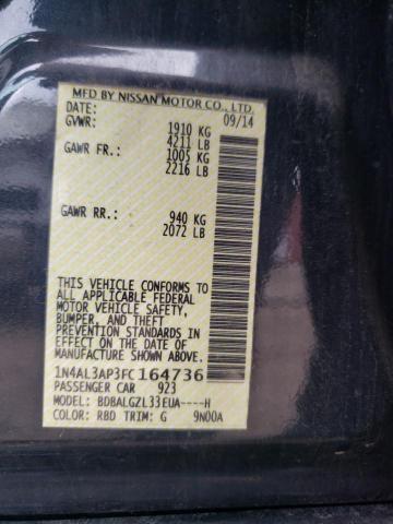 2015 NISSAN ALTIMA 2.5 - 1N4AL3AP3FC164736