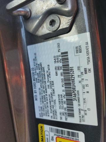 VIN 3FA6P0RU4HR295391 2017 Ford Fusion, Titanium Hev no.12