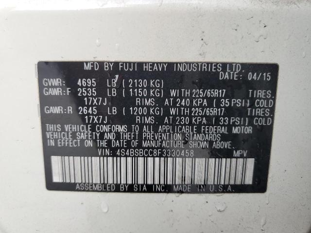 VIN 4S4BSBCC8F3330458 2015 Subaru Outback, 2.5I Pre... no.14