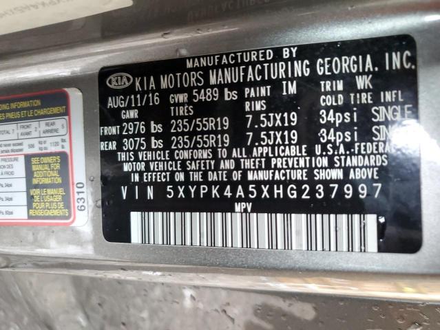 2017 KIA SORENTO SX - 5XYPK4A5XHG237997