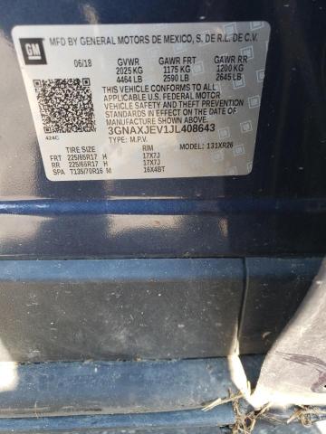 2018 CHEVROLET EQUINOX LT - 3GNAXJEV1JL408643