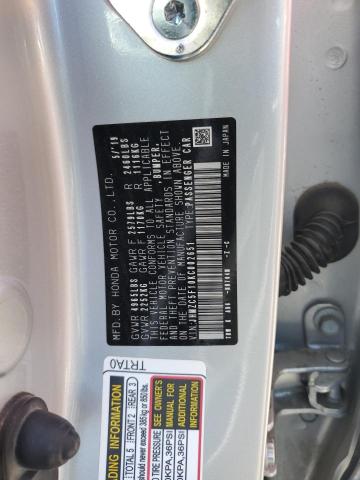 VIN JHMZC5F10KC002651 2019 Honda Clarity no.12