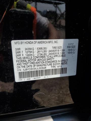 2018 ACURA MDX - 5J8YD3H3XJL003528