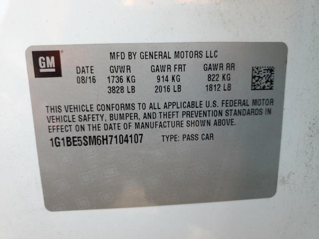 2017 CHEVROLET CRUZE LT - 1G1BE5SM6H7104107