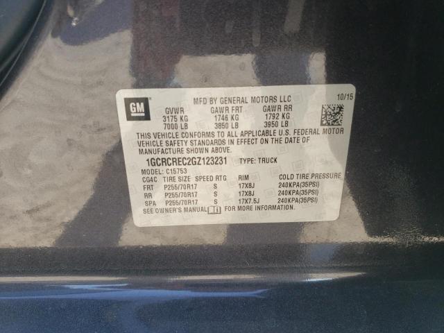 2016 CHEVROLET SILVERADO - 1GCRCREC2GZ123231