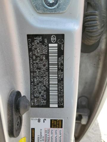 VIN JTDKN3DUXE1738401 2014 Toyota Prius no.12