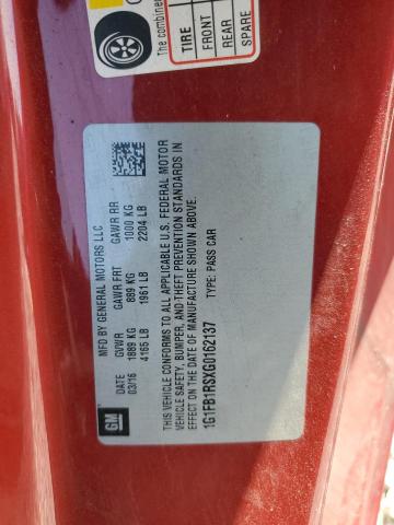2016 CHEVROLET CAMARO LT 1G1FB1RSXG0162137