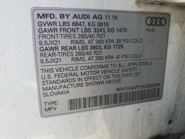 VIN WA1VAAF71KD020356 2019 Audi Q7, Prestige no.14