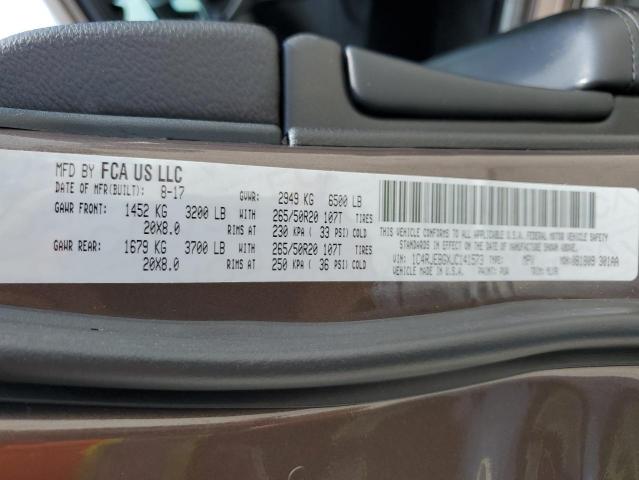 2018 JEEP GRAND CHER - 1C4RJEBGXJC141573