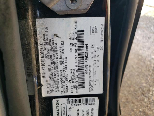 VIN 3FA6P0H7XGR365664 2016 Ford Fusion, SE no.12