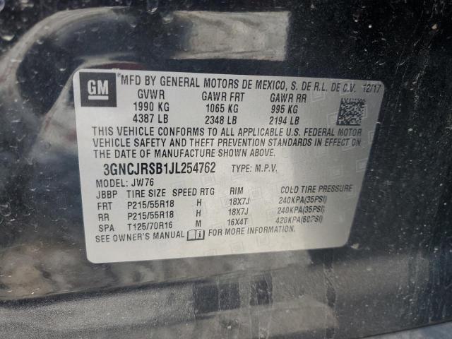 2018 CHEVROLET TRAX PREMI 3GNCJRSB1JL254762