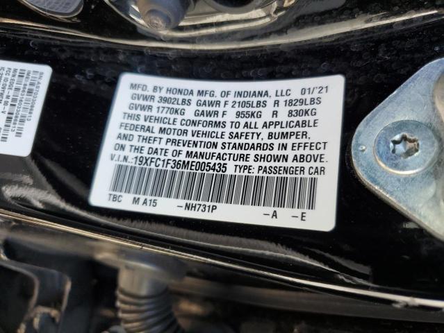2021 HONDA CIVIC EX - 19XFC1F36ME005435