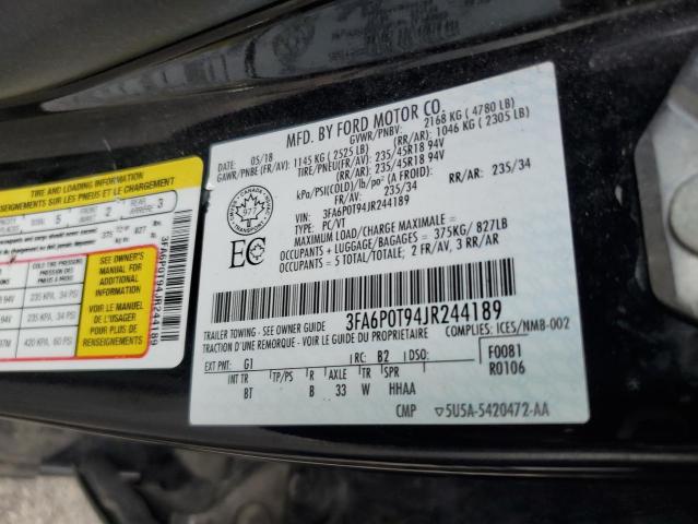 VIN 3FA6P0T94JR244189 2018 Ford Fusion, SE no.12