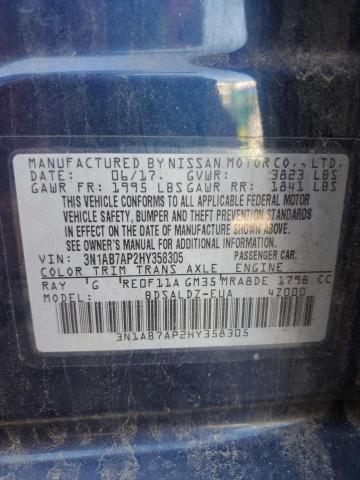 2017 NISSAN SENTRA S - 3N1AB7AP2HY358305