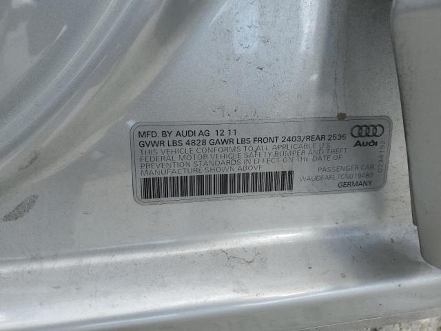 2012 AUDI A4 PREMIUM WAUDFAFL7CN019480  69537594