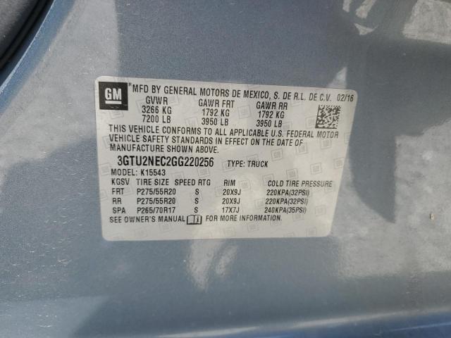 2016 GMC SIERRA K15 - 3GTU2NEC2GG220256