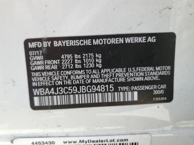 VIN WBA4J3C59JBG94815 2018 BMW 4 Series, 430XI Gran... no.13