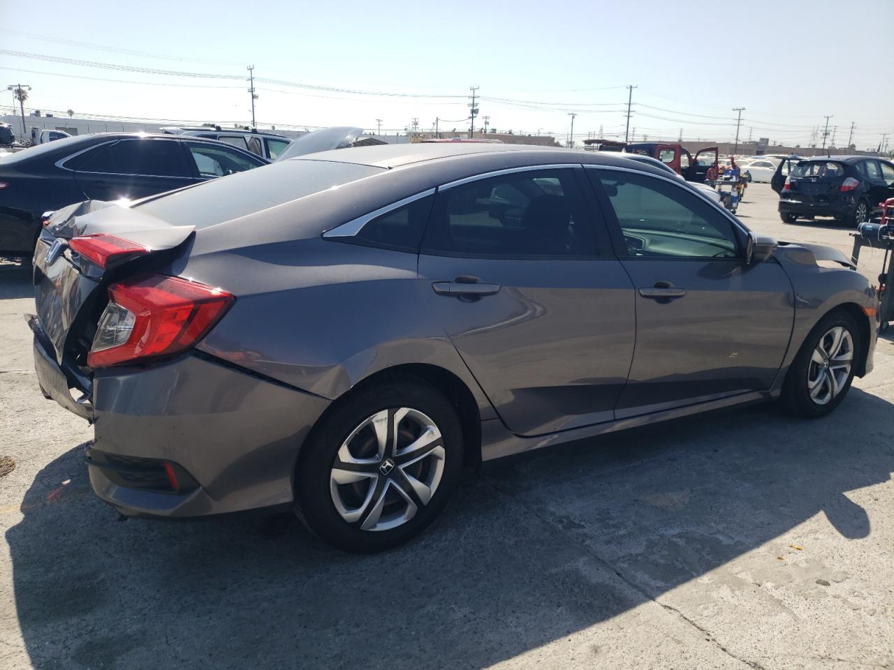 HONDA CIVIC LX 2018 charcoal  gas 2HGFC2F59JH509258 photo #4