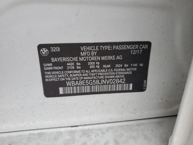 VIN WBA8E5G58JNV02842 2018 BMW 3 Series, 320 XI no.12