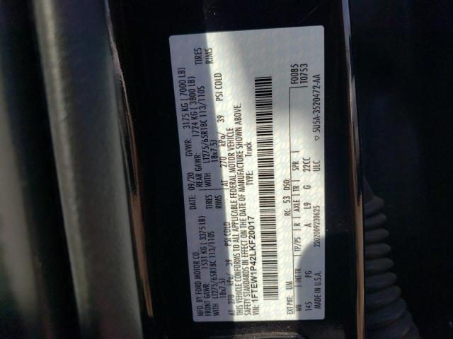 2020 FORD F150 POLIC 1FTEW1P42LKF20017