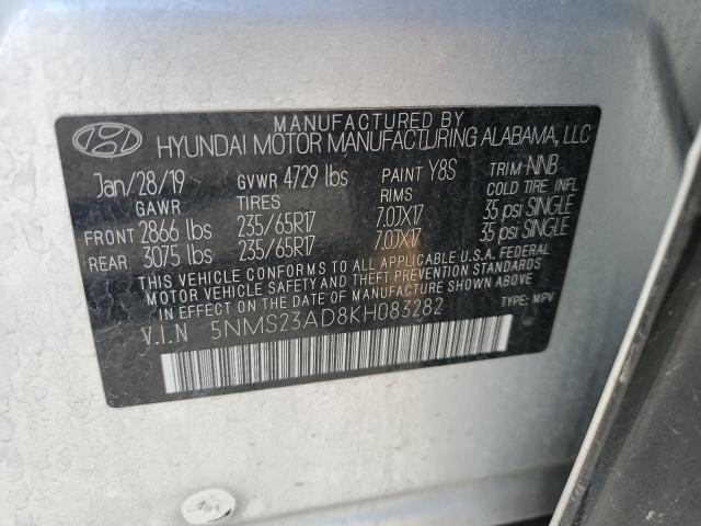 2019 HYUNDAI SANTA FE S - 5NMS23AD8KH083282