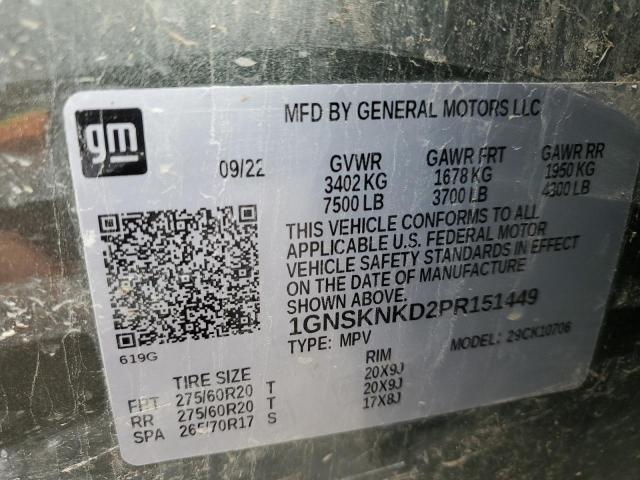 2023 CHEVROLET TAHOE K150 - 1GNSKNKD2PR151449