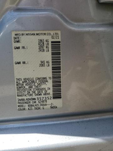 2021 NISSAN ALTIMA SV - 1N4BL4DV0MN357352