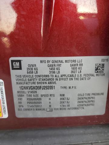 2015 CHEVROLET TRAVERSE L - 1GNKVGKD9FJ292051