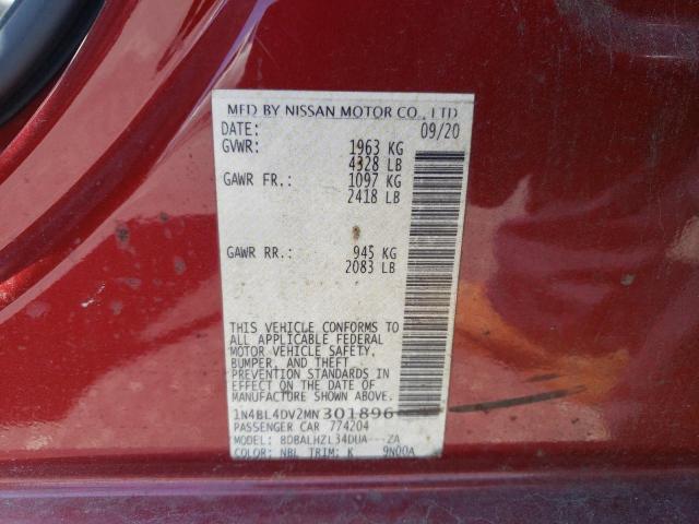2021 NISSAN ALTIMA SV - 1N4BL4DV2MN301896