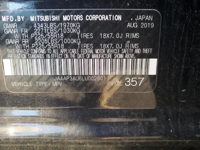 2020 MITSUBISHI OUTLANDER - JA4AP3AU6LU002801