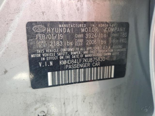 2019 HYUNDAI ELANTRA SE - KMHD84LF7KU875830