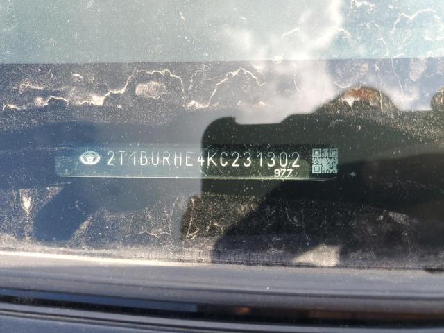 2019 TOYOTA COROLLA L - 2T1BURHE4KC231302