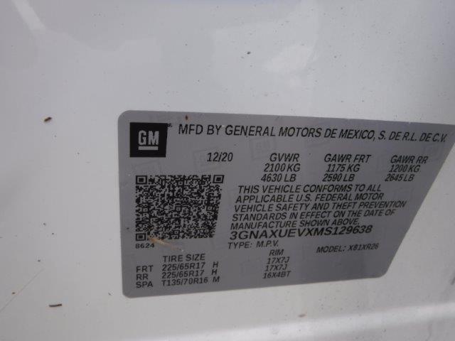 2021 CHEVROLET EQUINOX LT - 3GNAXUEVXMS129638