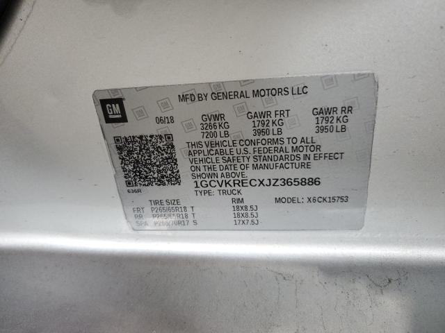 2018 CHEVROLET SILVERADO - 1GCVKRECXJZ365886