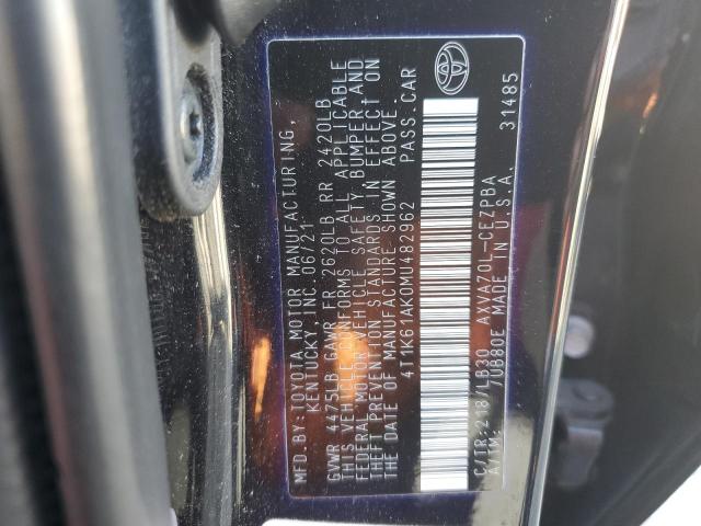 VIN 4T1K61AK0MU482962 2021 Toyota Camry, Xse no.12