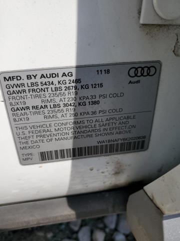 VIN WA1BNAFY6K2020638 2019 Audi Q5, Premium Plus no.13