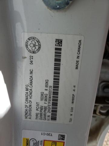 2022 HONDA CIVIC TOUR - 2HGFE1F95NH005139