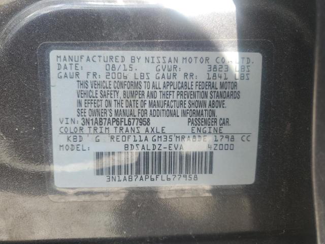 VIN 3N1AB7AP6FL677958 2015 Nissan Sentra, S no.12