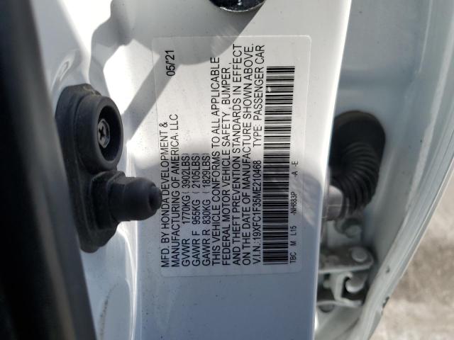 2021 HONDA CIVIC EX - 19XFC1F35ME210468