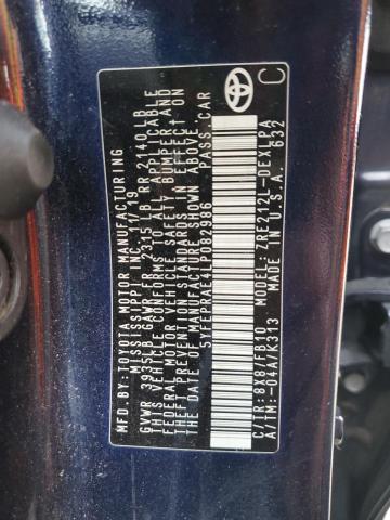 2020 TOYOTA COROLLA LE - 5YFEPRAE4LP082986