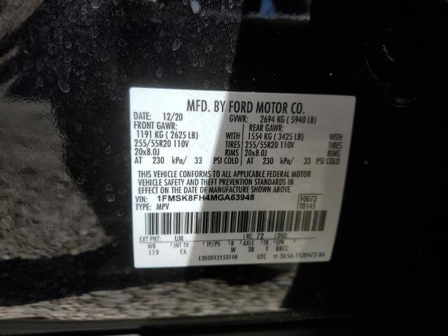 2021 FORD EXPLORER L 1FMSK8FH4MGA63948