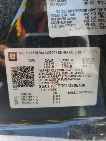 2020 CHEVROLET SILVERADO - 3GCPWCED9LG305409